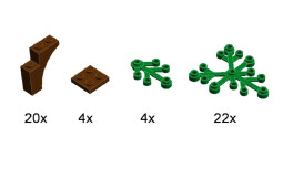 L-W Toys Kreativní set stromy 50 ks